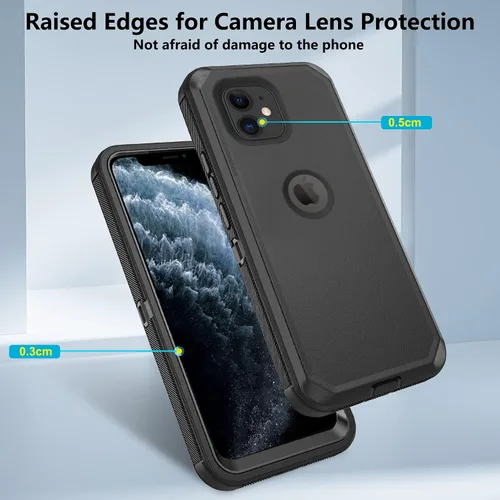 Vista 4 de Asuwish Funda de teléfono para iPhone 12 Mini 5.4, híbrida, resistente, a prueba de golpes, protección dura, a prueba de caídas, cuerpo completo