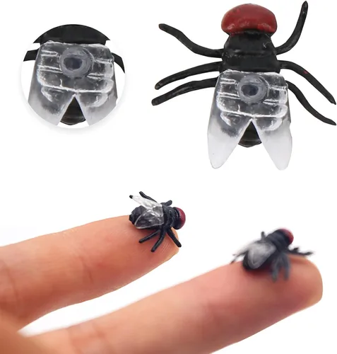 Vista 6 de Zerodis Juguete de simulación 20pcs de plástico modelo de broma de juguete de broma juguete simulación mosca para niños y mascotas (#1)