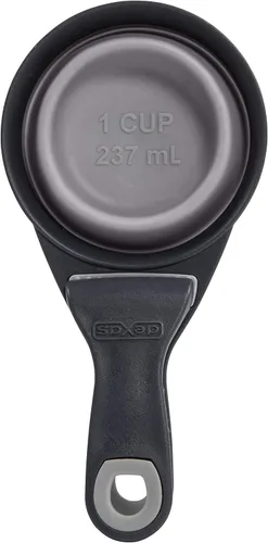 Vista 3 de Bol de comida para mascotas plegable KlipScoop de Dexas, cuchara plegable para comida seca para perros y clip para bolsa de comida para perros claro