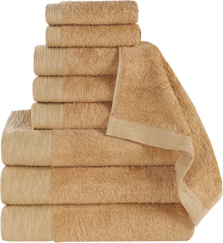 Vista 23 de Superior Rayon - Juego de toallas de 12 piezas de mezcla de bambú, de secado rápido, artículos esenciales para el baño, ducha, spa, toallas