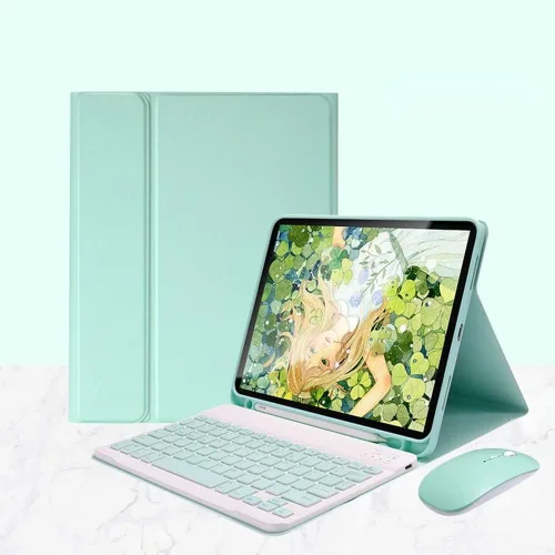 Vista 10 de ZGSENLAN - Funda con teclado de mouse para Galaxy Tab S6 Lite de 10.4 pulgadas 2024/2020/2022, SM-P620/P625/P610/P613/P615/P619, teclado Bluetooth