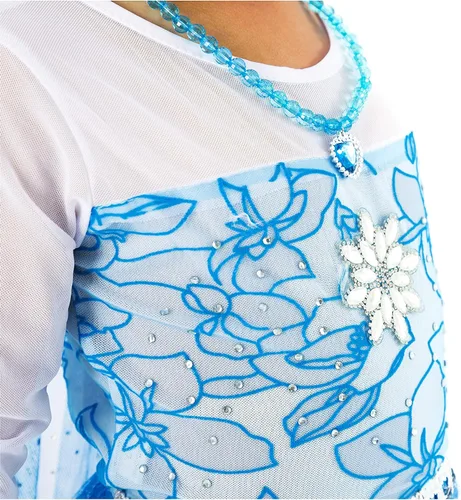 Vista 5 de Vestido de princesa para niñas disfraz de princesa para niñas pequeñas disfraz de princesa de Halloween con accesorios