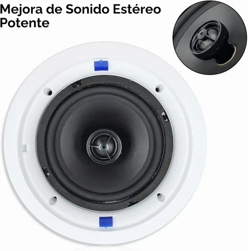 Vista 4 de Herdio HCS-818BT - Altavoces de techo Bluetooth de 6.5 pulgadas de 320 W, montaje empotrado de 2 vías, altavoces de pared para el hogar, baño