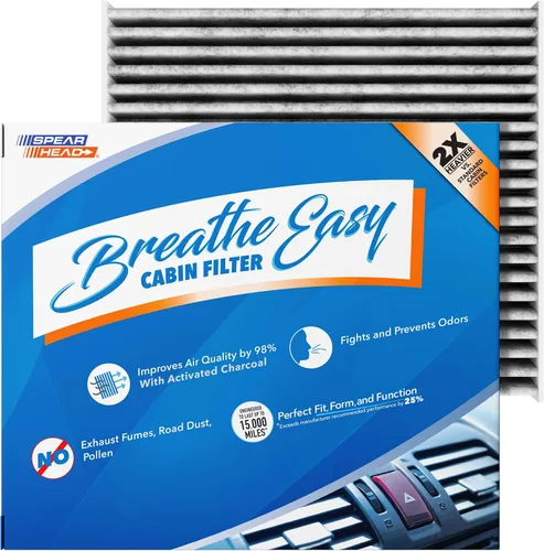 Vista 73 de Spearhead Odor Defense Breathe Easy - Filtro de cabina para AC y calentador Compatible con Chrysler 200 2015-17, Cherokee 2014-18 como OEM Hasta