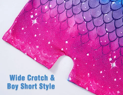 Vista 6 de TENVDA Gymnastics Leotards for Girls 2-12 Years Old Sparkly Multicolor Kids Tumbling Biketards Unitard