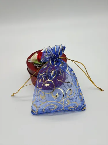 Vista 5 de Ankirol 100 bolsas de recuerdo de bodas, de organza transparente, con estampado de pestañas, de 3.5 x 4.5 pulgadas, con cordón de ajuste