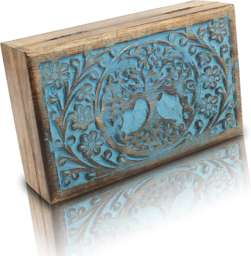 Vista 7 de Grandes ideas de regalo de cumpleaños, caja de joyería decorativa hecha a mano con árbol de la vida, caja del tesoro, organizador de joyas, caja