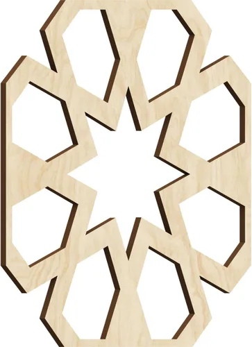 Vista 6 de Jackson Decorative Fretwork Wood Wall Panels, Large, 23 3/8" W x 23 3/8" H x 1/4" T, Cherry