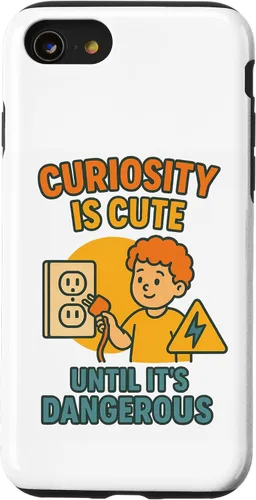Vista 18 de Curiousity is Cute Workplace & Home Safety Awareness Gift Case for iPhone 16