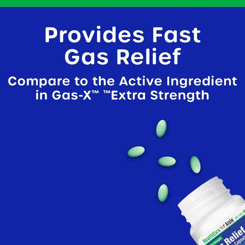 Vista 3 de HealthCareAisle Simeticona Cápsulas 125 mg 30 ct