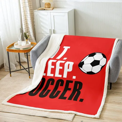 Vista 10 de Feelyou Football Throw Blanket Basketball Sports Soft Fleece Sherpa Cozy Fuzzy Plush Warm Soccer Ball Game Fuzzy Plush Throw Black Baseball Gaming
