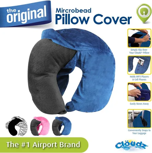 Vista 2 de Funda para almohada Cloudz, Poliéster & Mezcla de poliéster, Azul, Estándar