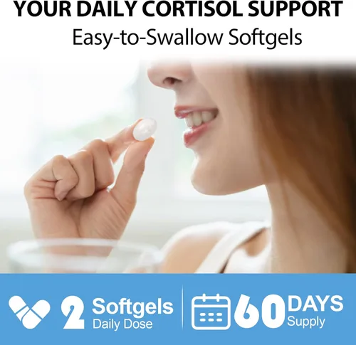 Vista 5 de SCOLA Suplemento de cortisol para mujeres y hombres con magnesio, Ashwagandha/L-teanina, administrador de desintoxicación de cortisol, reductor