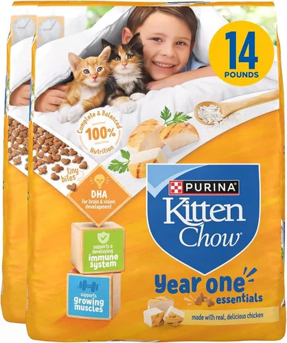 Vista 14 de Alimento seco para gato con fórmula nutritiva de Purina Kitten Chow, 14 lb