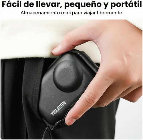 Vista 10 de TELESIN Mini estuche protector de lente para DJI Action 5 Pro Action 4 Action 3 Insta 360 Ace Insta360 Ace Ace Pro Accesorios, Mini bolsa protectora