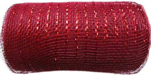 Vista 13 de YYCRAFT cinta metálica de malla de poliéster para decoración y manualidades, 10 yardas Rosa