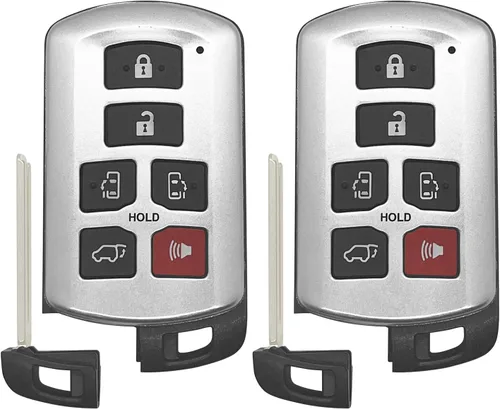 Vista 3 de Reemplazo de llavero de coche para Toyota Sienna 2011 2012 2013 2014 2015 2016 2017 2018 2019 Toyota Sienna Smart Remote FCCID: HYQ14ADR; por Auto