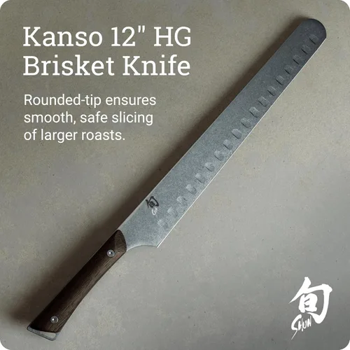 Vista 2 de Shun Kanso - Cuchillo de pechuga hueca de 12 pulgadas, cuchillo japonés hecho a mano con funda de madera Saya, hoja de acero inoxidable AUS10A