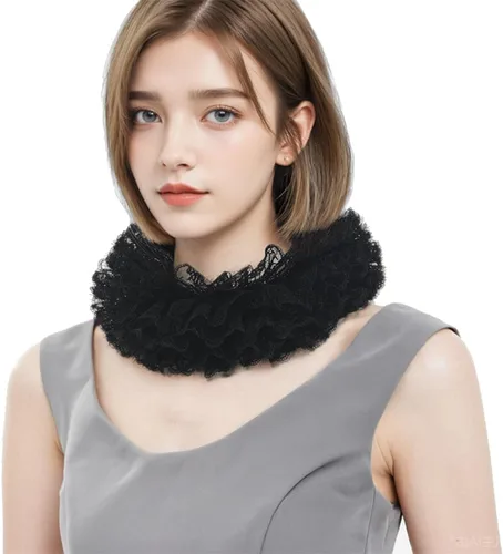 Vista 19 de BLESSUME 1 cuello de encaje renacentista con volantes