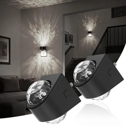 Vista 22 de JandCase Luces nocturnas enchufables a la pared, proyector de estrellas, luz nocturna de galaxia automática 3CCT, enchufe con sensor de luz