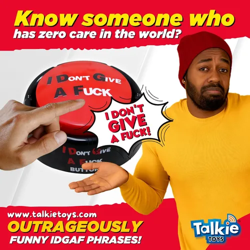Vista 3 de Talkie Toys Products No me importa un botón de mierda - 8 frases divertidas de IDGAF