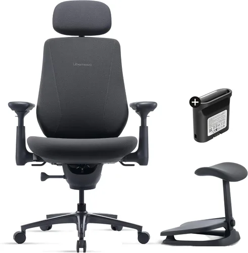 Vista 17 de LiberNovo Maxis Airflow - Silla de oficina ergonómica grande y alta
