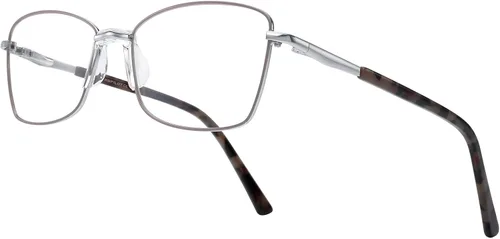 Vista 11 de RB. Pilot - Lentes de lectura con bisagra de resorte para mujer, bloqueo de luz azul, marco de metal, patas de acetato Black Frame Silver Bridge