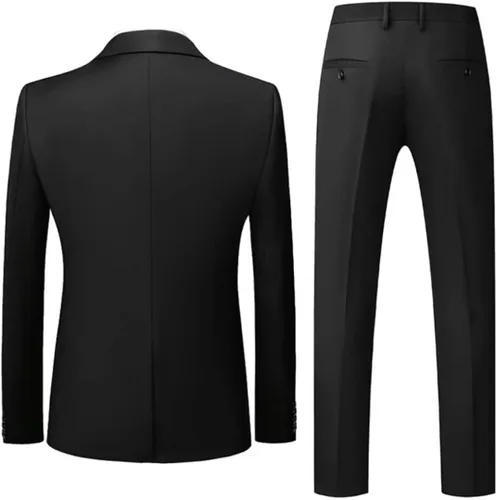 Vista 6 de Trajes de esmoquin para hombre, trajes de hombre para hombre, ajuste delgado, baile de graduación, boda, trajes de 3 piezas, blazer chaleco