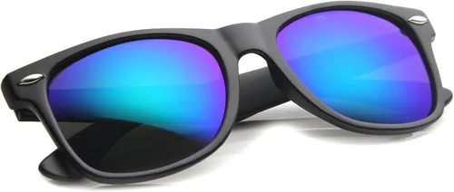 Vista 8 de zeroUV - Gafas de sol con montura de cuerno negro mate