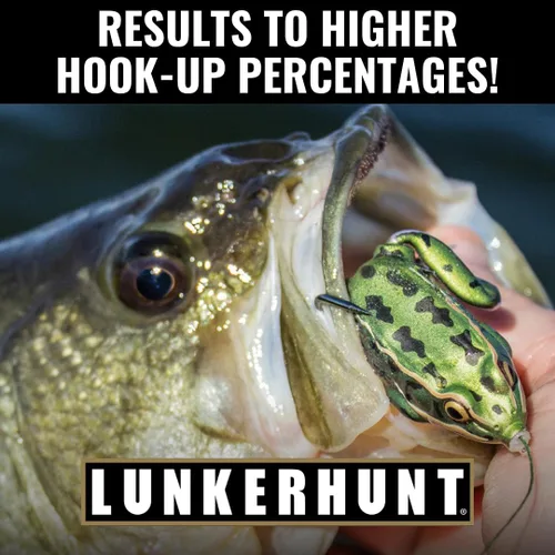 Vista 7 de Lunkerhunt Topwater - Señuelos de rana para pesca de trucha y lubina (paquete de 3) Señuelos de pesca de rana más realistas para agua dulce