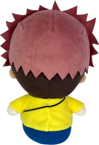 Vista 2 de Jujutsu Kaisen - Yuji Itadori Pose Sentado Pose Plush 7" H