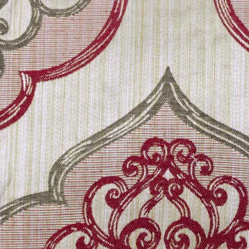 Vista 3 de The HomeCentric Fundas de cojín para sofá, color borgoña de 14 x 14 pulgadas, fundas de almohada de seda jacquard para sofá, diseño de damasco