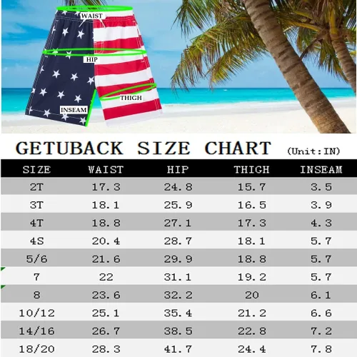 Vista 6 de GETUBACK Boys Swim Trunks Boys Quick Dry Shorts Summer Beach Shorts