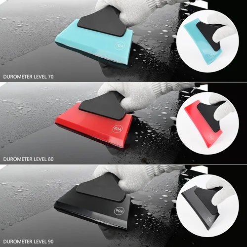 Vista 2 de EHDIS Escobilla de goma pequeña multiusos para ventana, vidrio, puerta de ducha, escobilla de limpiaparabrisas de automóvil con diferente dureza