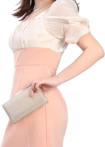 Vista 2 de Bolso de mano de noche con purpurina brillante para boda fiesta de graduación elegante bolso cruzado de hombro