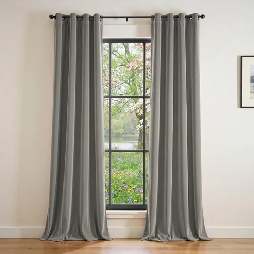 Vista 38 de Lazzzy - Cortinas de terciopelo blanco de 63 pulgadas de largo para sala de estar o dormitorio, cortinas con filtro de luz, aislación térmica