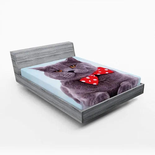 Vista 65 de Ambesonne Juego de sábanas bajeras veganas, ilustración de plátanos simétricamente alineados con patrón de frutas exóticas, funda de cama