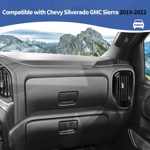 Vista 5 de RT-TCZ Cubierta de ventilación de aire acondicionado lateral para Silverado Dash para Chevy Silverado para GMC Sierra 2019-2022, accesorios