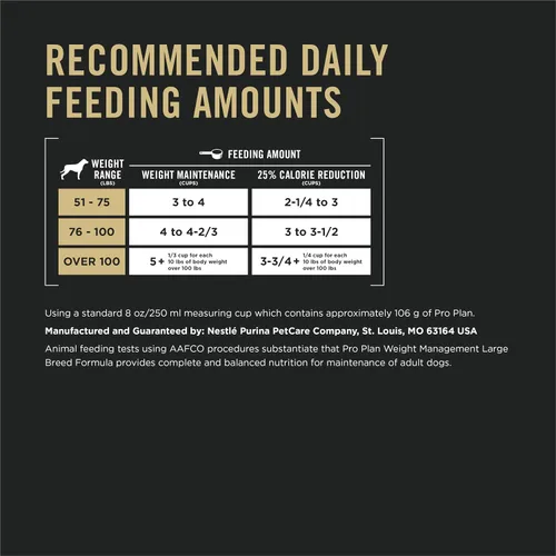Vista 9 de Purina Pro Plan Focus - Fórmula para el control de peso de raza grande para adultos, 34 libras