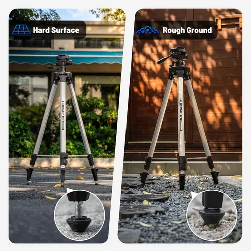 Vista 4 de Huepar Pro PT250 100-Inch Laser Level Tripod, 1/4"-20 & 5/8"-11 Mounts
