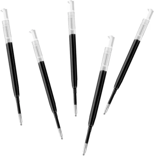 Vista 5 de DunBong G2 - Recambios de tinta de gel, para bolígrafos de gel retráctiles, bolígrafos de tinta de gel, punta fina de 0.020 in, paquete de 5 (negro)