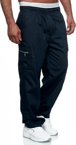 Vista 3 de WZIKAI Pantalones cargo para hombre, ajuste relajado, con cordón, pantalones deportivos para hombre, pantalones largos casuales de entrenamiento