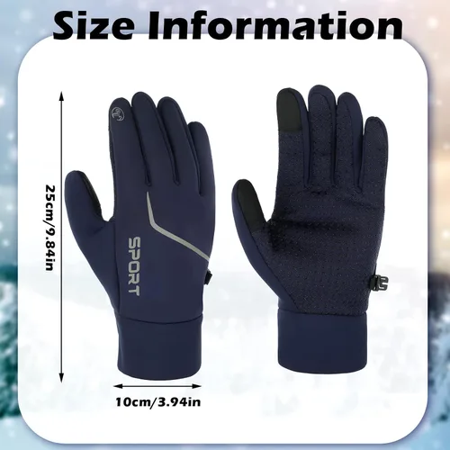 Vista 3 de Newcotte 3 pares de guantes de invierno ligeros para correr para pantalla táctil, forro cálido, guantes térmicos para clima frío para hombres