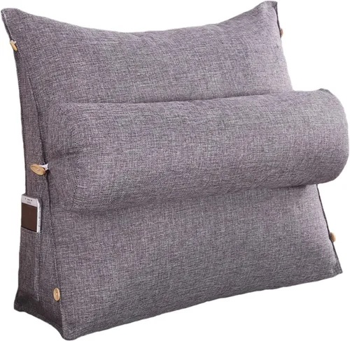 Vista 12 de Almohada de cuña para dormir después de una cirugía, almohada de lectura con soporte ajustable para el cuello para cama, sofá, cojín de espalda