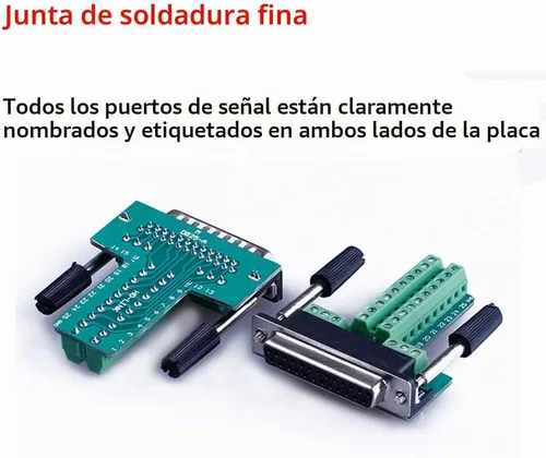 Vista 3 de 2 unids DB25 sin soldadura RS232 serie a 25 pines terminal