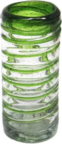Vista 17 de Vasos de chupito de tequila en espiral ámbar de 2 onzas (juego de 6), vidrio reciclado, sin plomo, sin toxinas (disparo)