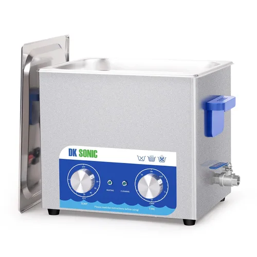 Vista 15 de DK SONIC Limpiador Ultrasónico, 1.5L 60W Limpiador Ultrasónico de Joyería de Acero Inoxidable con Cesta de Limpieza, Temporizador Mecánico