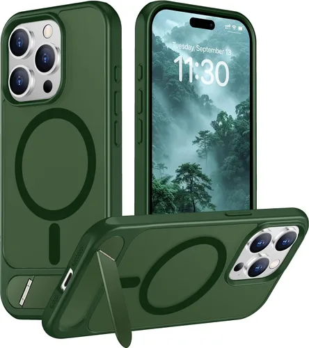 Vista 104 de Temdan Funda para Samsung Galaxy Z Fold 8, compatible con MagSafe, protector de pantalla HD integrado y función atril, protección de bisagra Negro