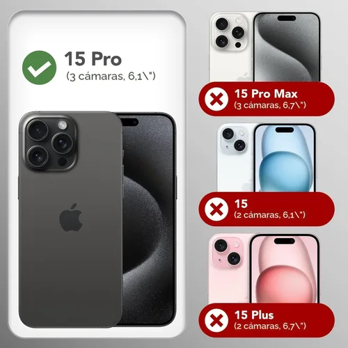 Vista 8 de GONEZ Funda magnética para iPhone 15 Pro, compatible con MagSafe, [protector de pantalla + protector de lente de cámara], funda protectora