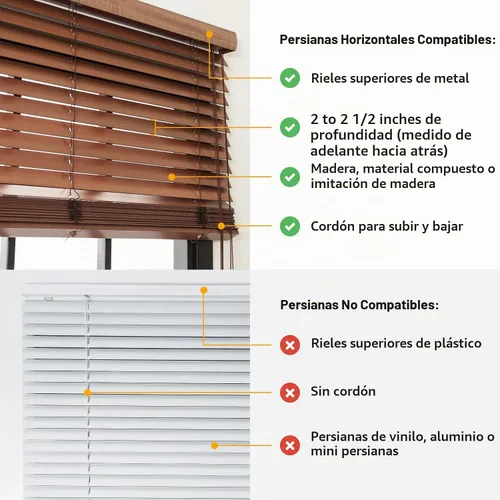 Vista 4 de Somfy Clever - Kit de motor de persiana inclinable, se adapta a tus persianas horizontales existentes de 2 pulgadas, persianas inteligentes